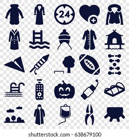 Linear icons set. set of 25 linear filled icons such as udder, baby cap, overcoat, nippers, greenohuse, add favorite, drop counter, pumpkin haloween, fireworks, firework