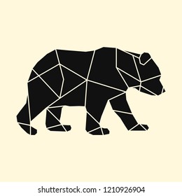 Linear illustration of a bear