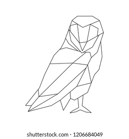 Linear illustration of a bird animal