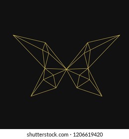 Ilustración lineal de una mariposa