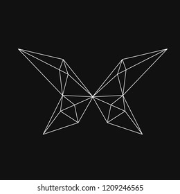 Linear illustration of a butterfly