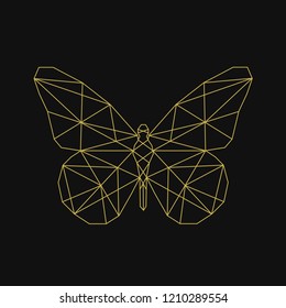 Linear illustration of a butterfly