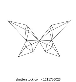 Linear illustration of a butterfly
