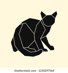 Linear illustration of a cat