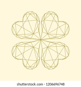 Linear illustration of a clover leaf