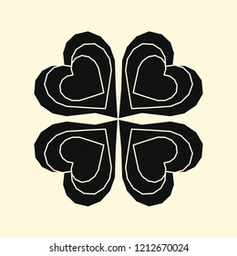 Linear illustration of a clover leaf