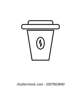 Linear illustration of a coffee icon