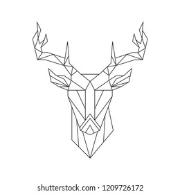 Linear illustration of a deer