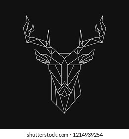 Linear illustration of a deer
