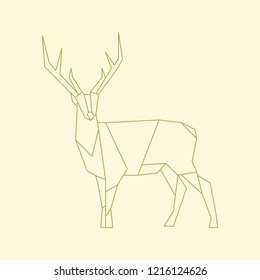 Linear illustration of a deer