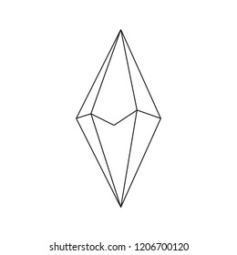 Linear illustration of a diamond