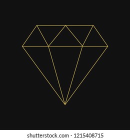 Ilustración lineal de un diamante