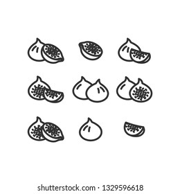 
Linear illustration of a fig