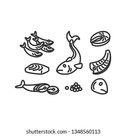 Linear illustration of a fish