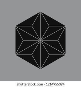 Linear illustration of a flower