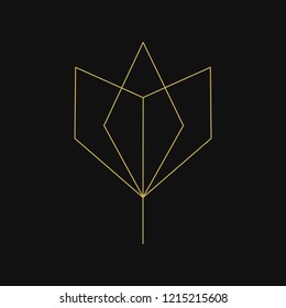 Ilustración lineal de una flor