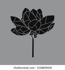 Ilustración lineal de una flor