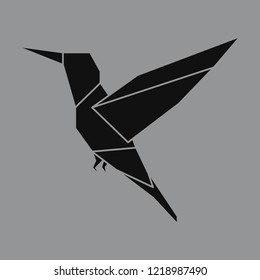 Linear illustration of a flying bird