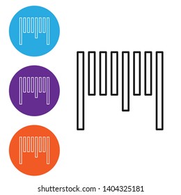 Linear illustration in four style Barcode vector icon, label symbol.