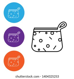 Linear illustration in four style Make Up Cosmetic Bag Icon