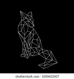 linear illustration - fox