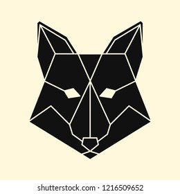 Linear illustration of a fox head