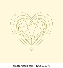 Ilustración lineal de un corazón