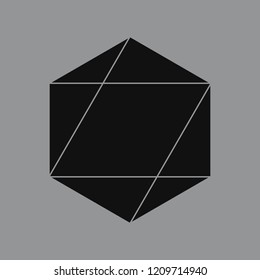 Ilustración lineal de una forma hexagonal