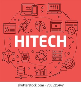 Linear illustration hitech