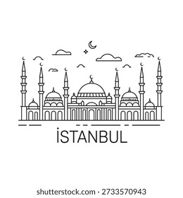 Linear illustration istanbul s