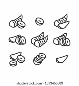 Linear illustration of Jerusalem artichoke