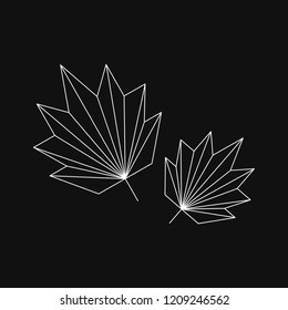 Linear illustration of a leaf