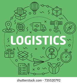 Linear illustration logistics