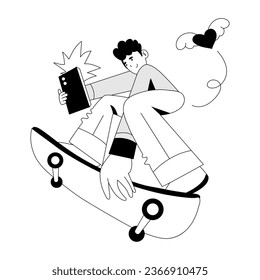 Here’s a linear illustration of mobile user 