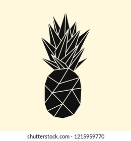 Linear illustration of a pineapple