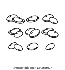 Linear illustration of pistachio