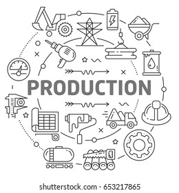 Linear illustration for presentations in the round production