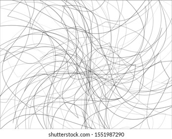 Linear illustration with random chaotic lines for decoration design. Abstract digital illustration. Monochrome style. Diagonal lines pattern. Artistic background. Monochrome ornament.
