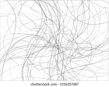 Linear illustration with random chaotic lines for decoration design. Abstract digital illustration. Monochrome style. Diagonal lines pattern. Artistic background. Monochrome ornament.