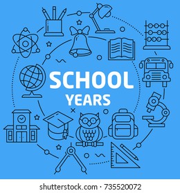Linear illustration school yaers