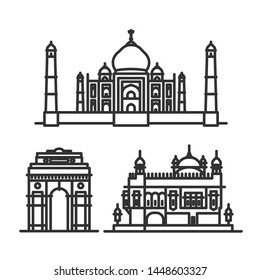 Linear illustration of a sight India