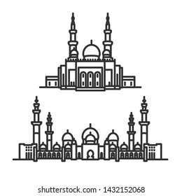Linear illustration of a sight United Arab Emirates