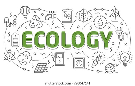 Linear illustration of a slide for the presentation