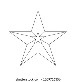 Linear Illustration Star Stock Vector (Royalty Free) 1209716356 ...