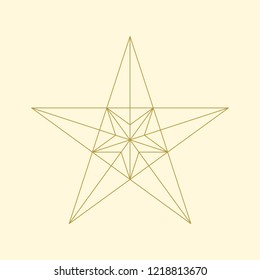 Ilustración lineal de una estrella