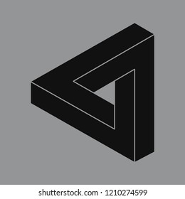 Linear illustration of a triangle