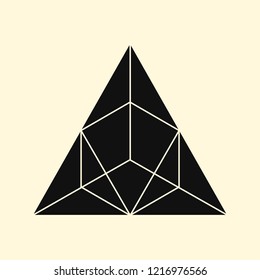 Linear illustration of a triangle