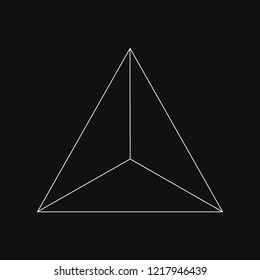Ilustración lineal de un triángulo