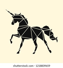 Ilustración lineal de un unicornio