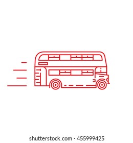 The linear image of a London double-Decker bus